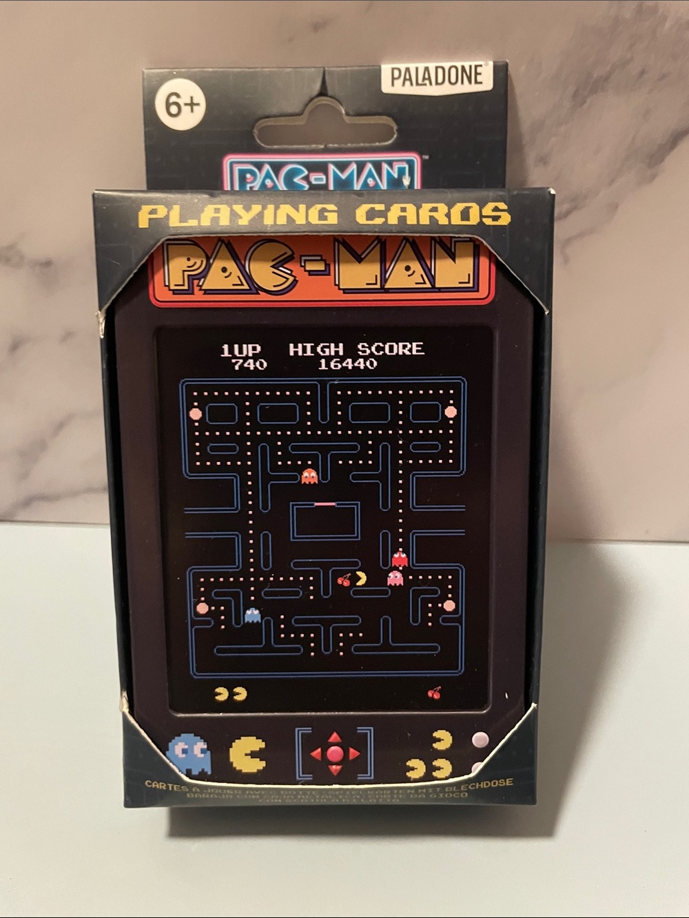 Paladone Pac-Man 52 Playing Cards 2 Jokers Retro Arcade Design Storage Tin NIB
